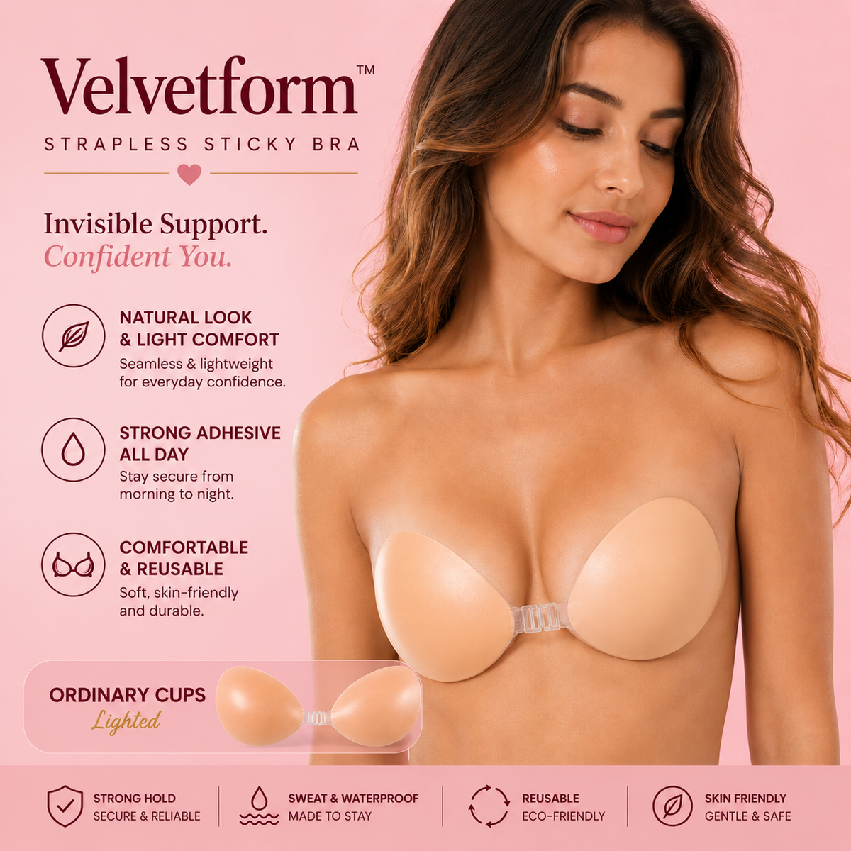 VelvetForm™  Strapless Sticky Bra